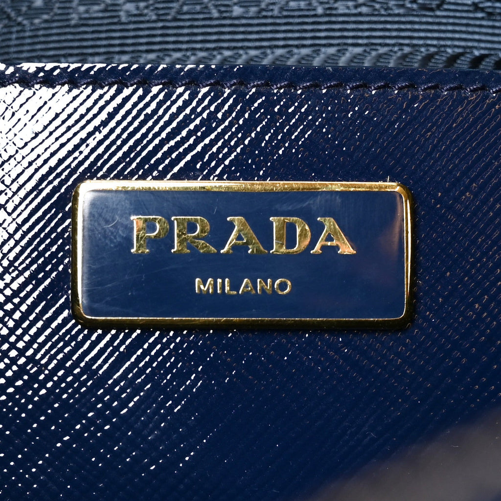 Saffiano Vernice Medium Open Promenade Tote Royal