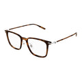 Montblanc Eyeglasses Square Full Rim, Havana Frame and Clear Demo Lens Lens MB0354O004