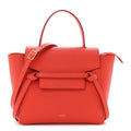 Grained Calfskin Nano Belt Bag Coral