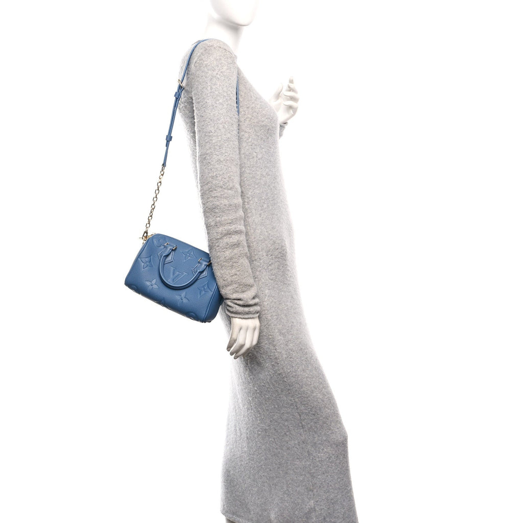 Empreinte Monogram Giant Speedy Bandouliere 20 Blue Jean