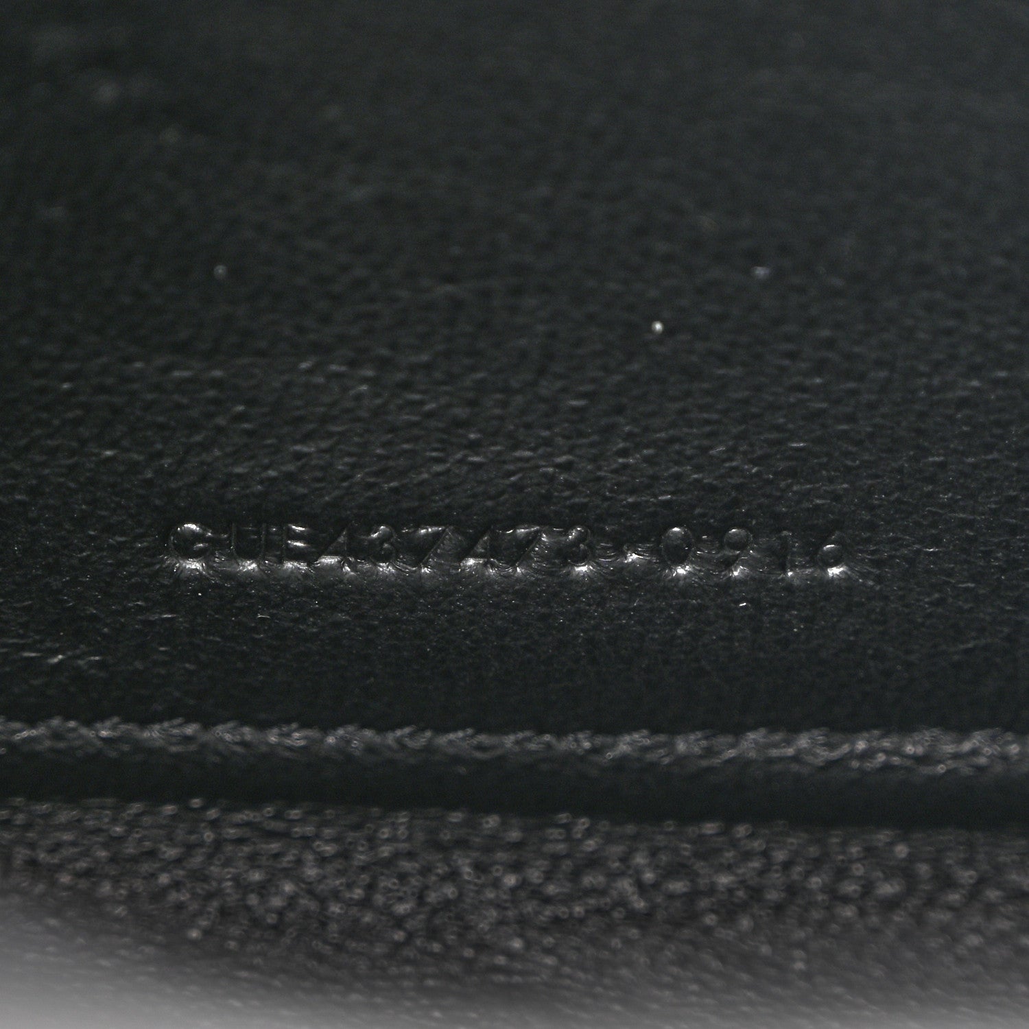 Sheepskin Tri-Quilt Monogram Envelope Chain Wallet Black