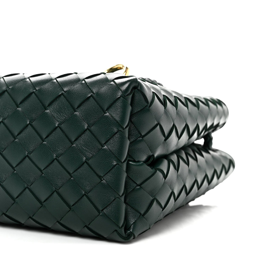 Nappa Intrecciato Small Andiamo Shoulder Bag Emerald Green