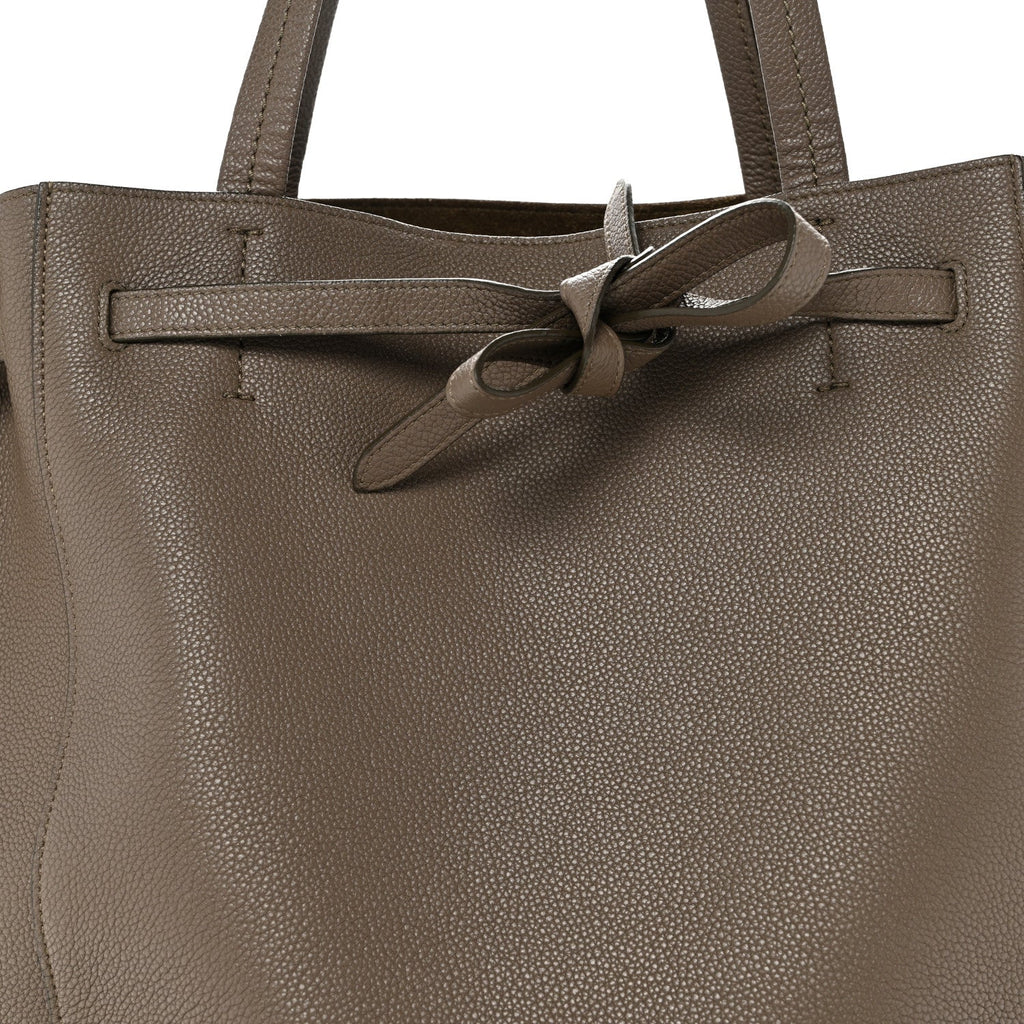 Soft Grained Calfskin Small Belt Cabas Phantom Taupe