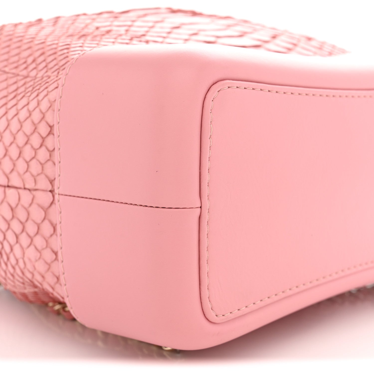 Snakeskin Small Gabrielle Backpack Light Pink