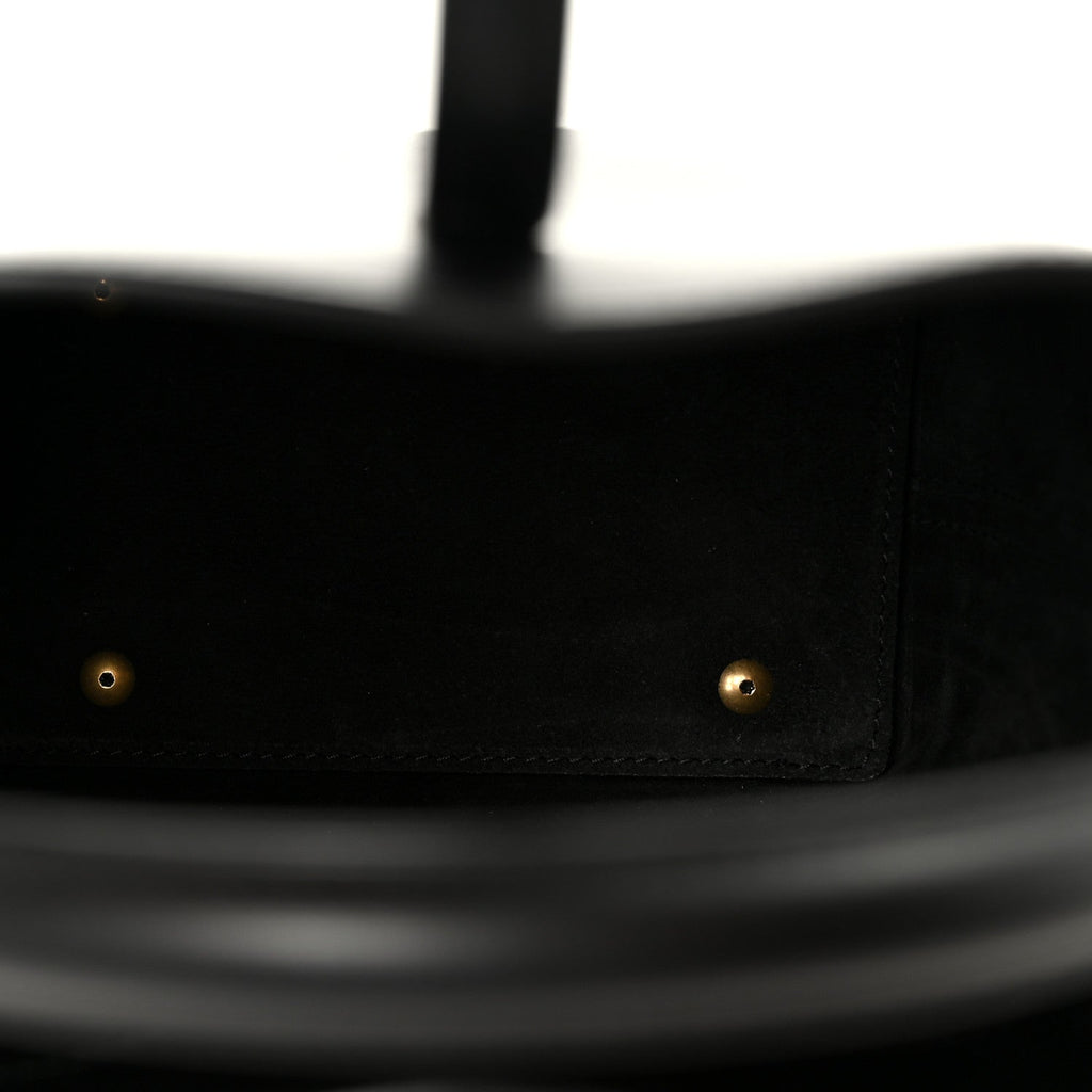 Shiny Calfskin Le 37 Mini Bucket Bag Black