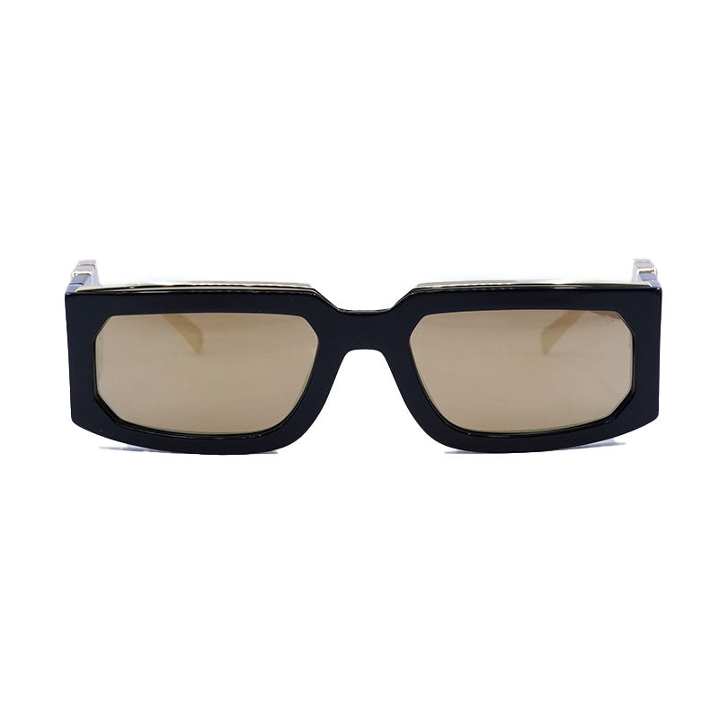 Philipp Plein Sunglasses Rectangle Full Rim, Polished Fuchsia/Silver Frame and Grey Lens SPP119M07BE