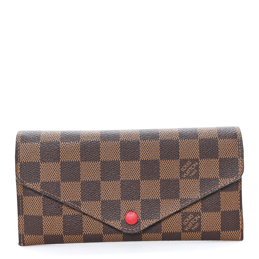 Damier Ebene Josephine Wallet Red