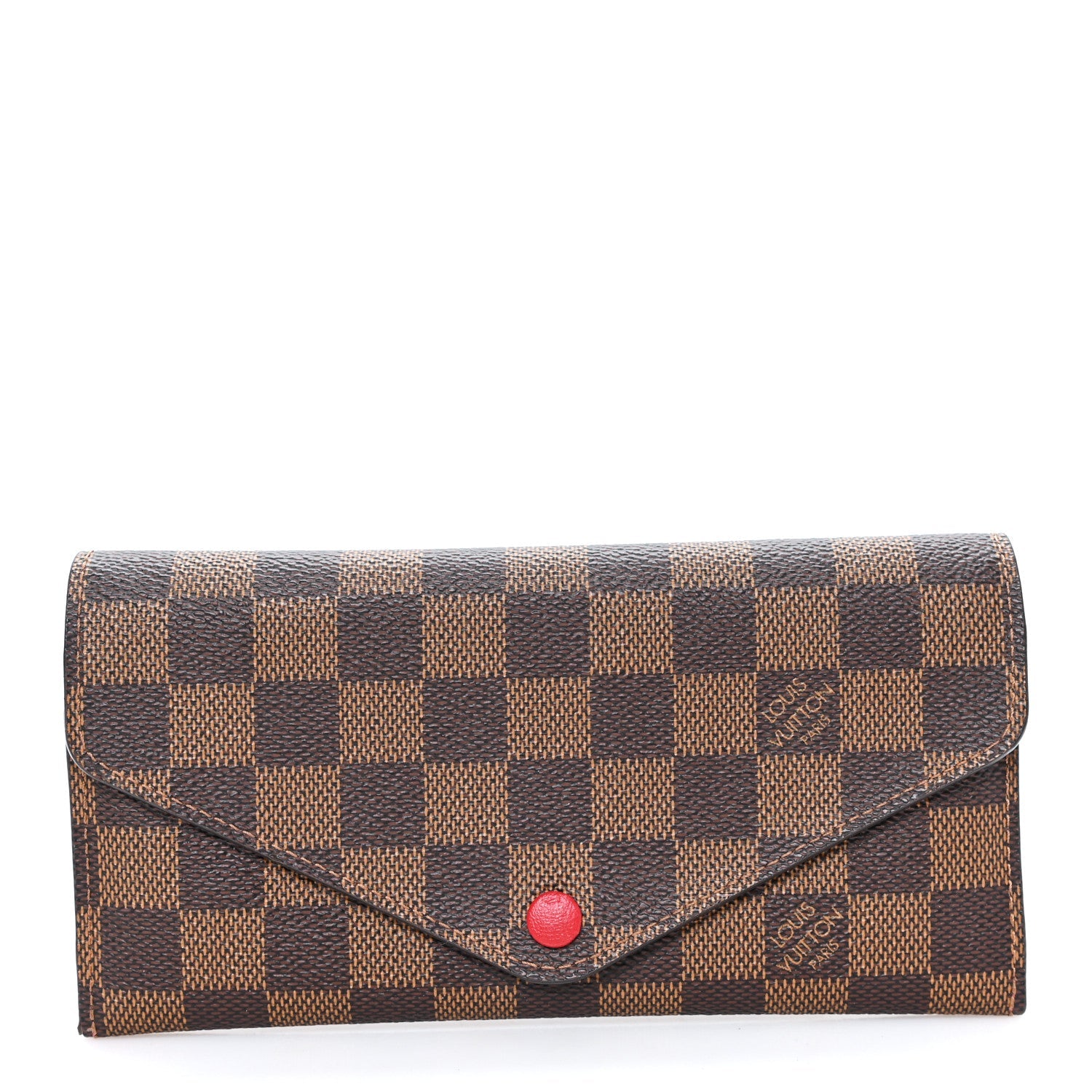 Damier Ebene Josephine Wallet Red