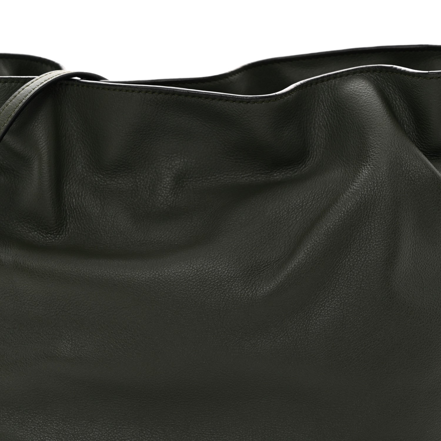 Calfskin Flamenco Knot Clutch Vintage Khaki
