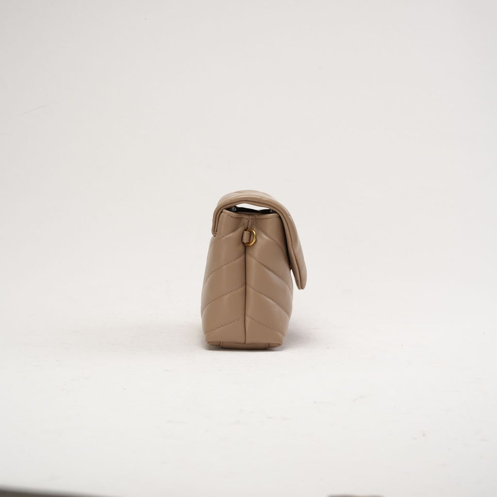 Saint Laurent LouLou Toy Crossbody Leather Dark Beige 2020
