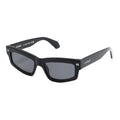 Off-White Sunglasses Rectangle Full Rim, Black Frame and Dark Grey Lens OERI135MIRAMAR1007