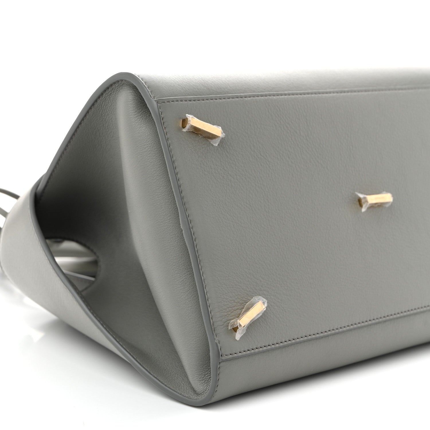 Calfskin Small Hug Bag Ash Grey