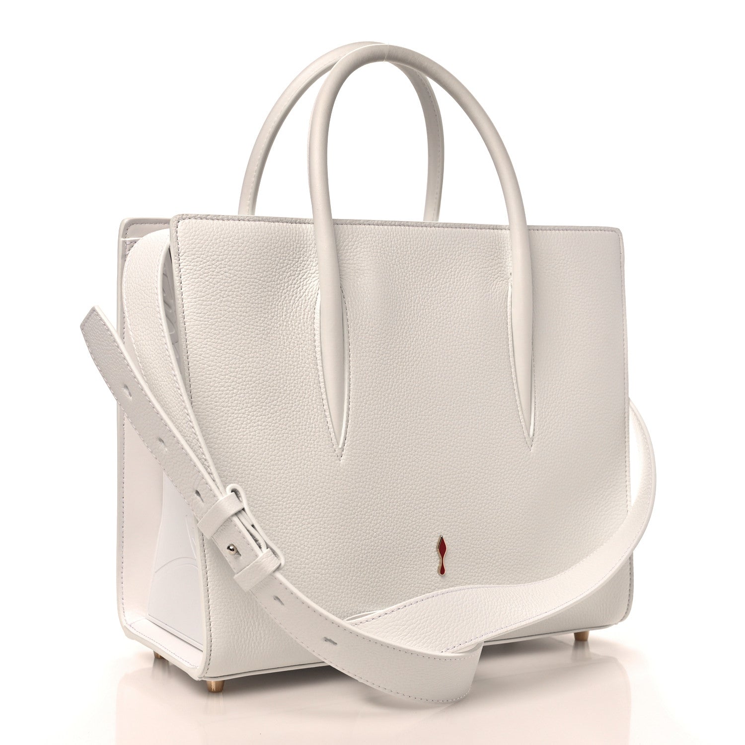 Calfskin Spikes Loubinthesky Medium Paloma Bianco