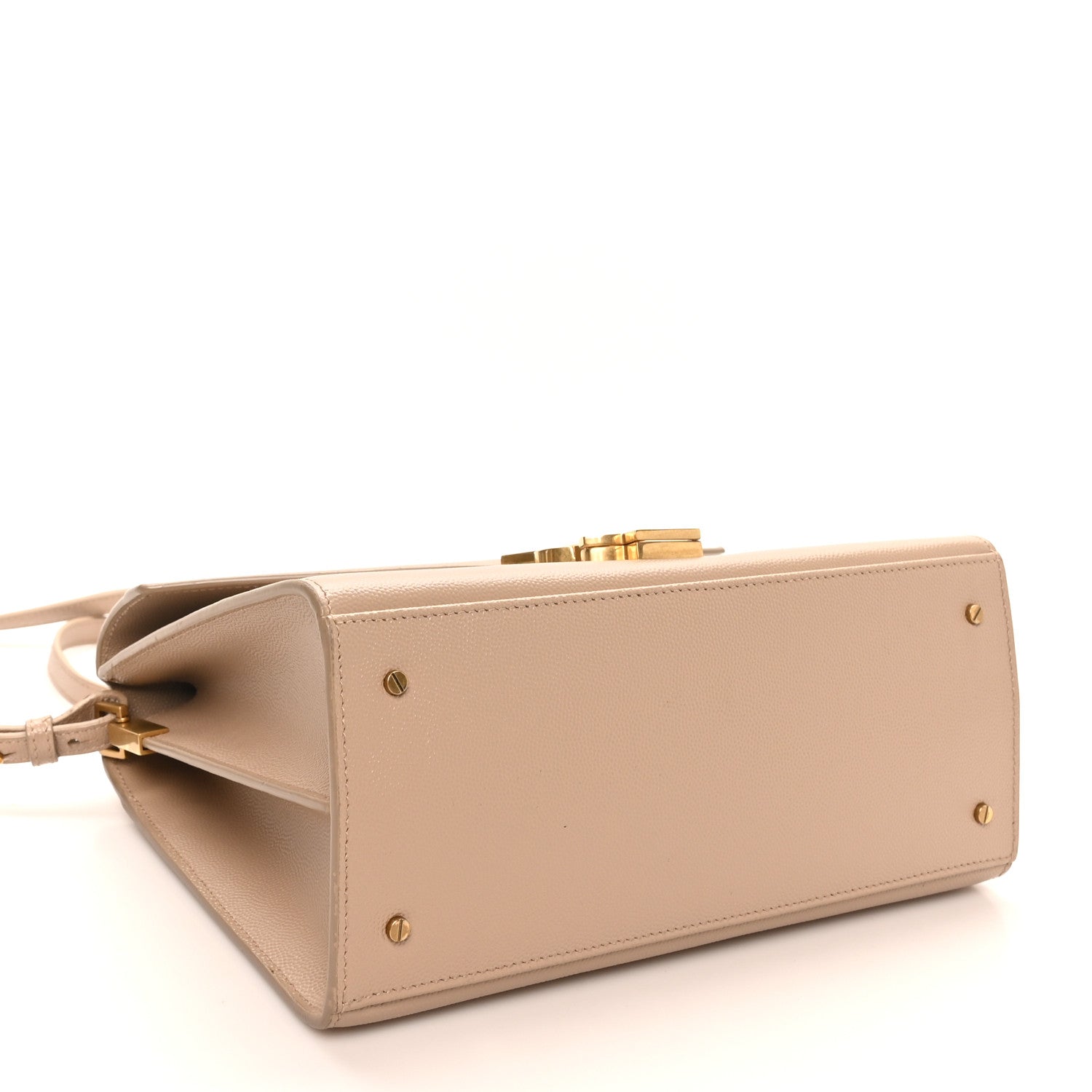 Grain de Poudre Medium Classic Monogram Cassandra Top Handle Dark Beige