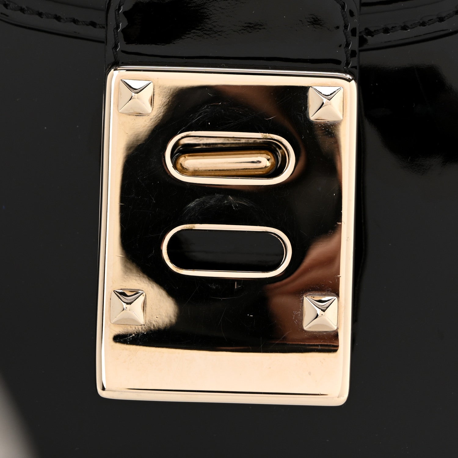 Patent Rockstud Tote Black