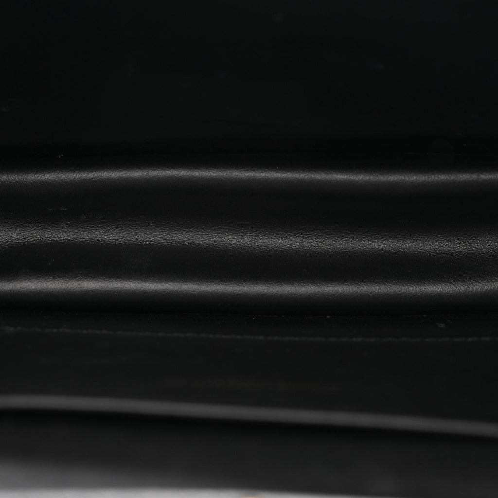 Smooth Calfskin Small Devotion Envelope Top Handle Bag Black