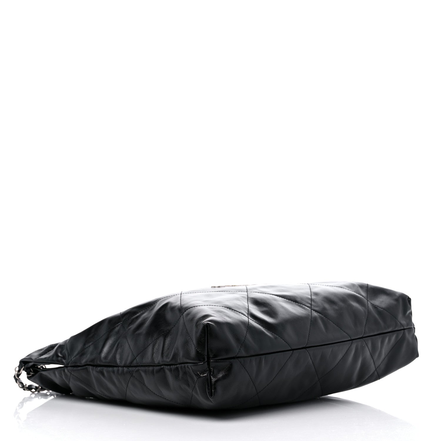 Shiny Calfskin Quilted Chanel 22 Black