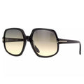 Tom Ford Sunglasses Square Full Rim, Shiny Black Frame and Gradient Smoke Lens FT099201B