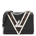 Epi Monogram Twist Shoulder Bag MM Black
