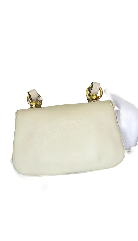 GUCCI Roxy Calfskin Web Mini Blondie Shoulder Bag White A-90 A-90