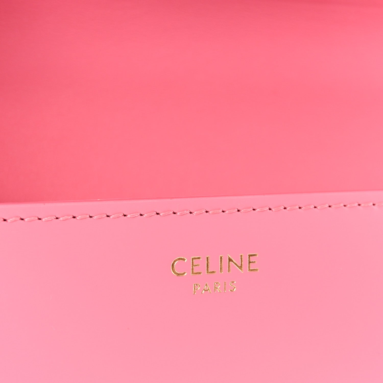 Shiny Calfskin Triomphe Chain Shoulder Bag Flamingo