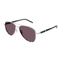 Montblanc Sunglasses Aviator Full Rim, Silver Frame and Violet Lens 002MB0345S002