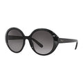 Salvatore Ferragamo Sunglasses Round Full Rim, Black Frame and Grey Gradient Lens SF1067S001