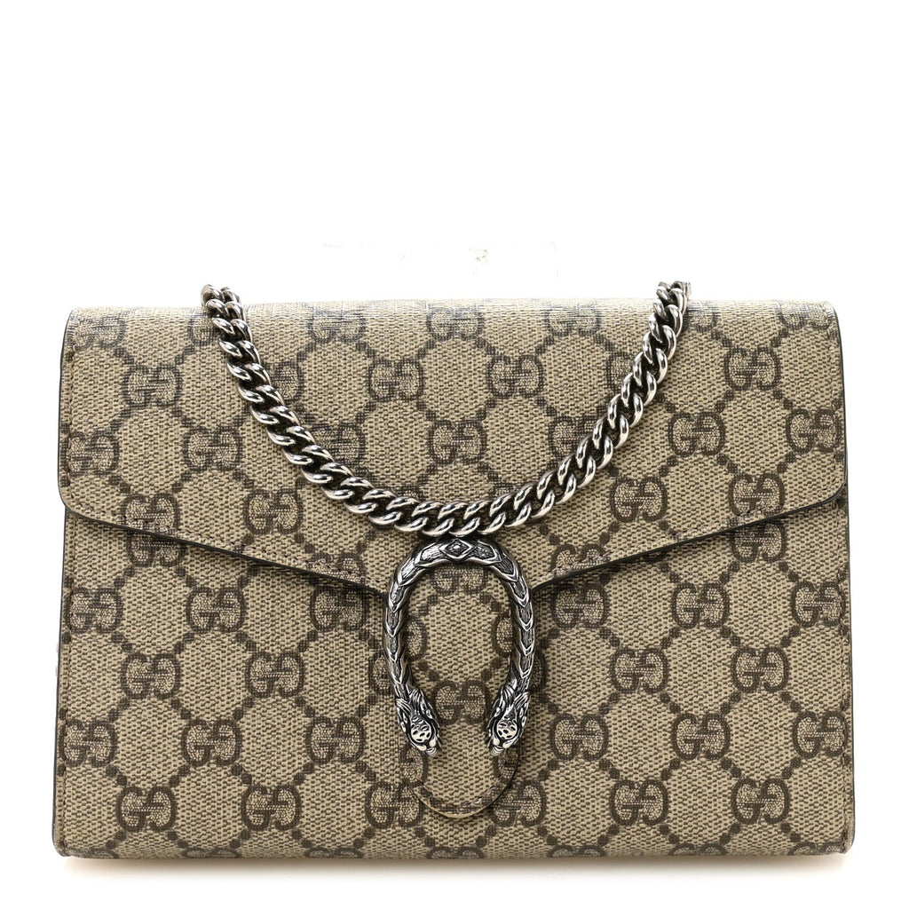 GG Supreme Monogram Mini Dionysus Chain Wallet