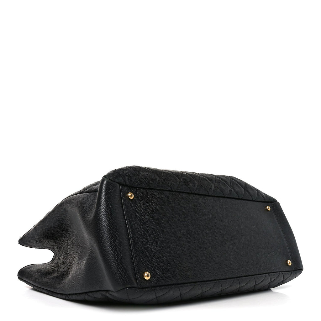 Caviar Quilted XL Grand Shopping Tote GST Black