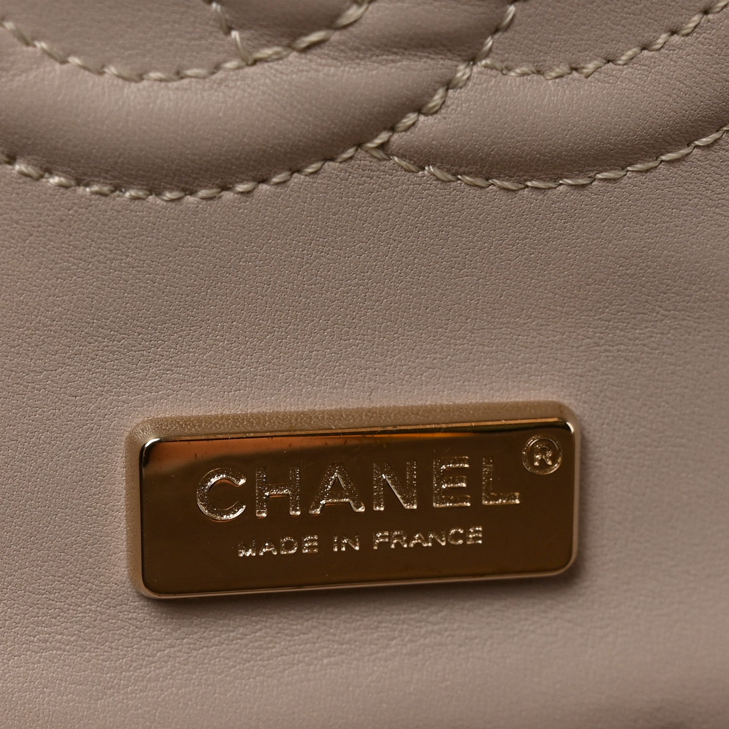 Metallic Snakeskin Medium Double Flap Light Beige