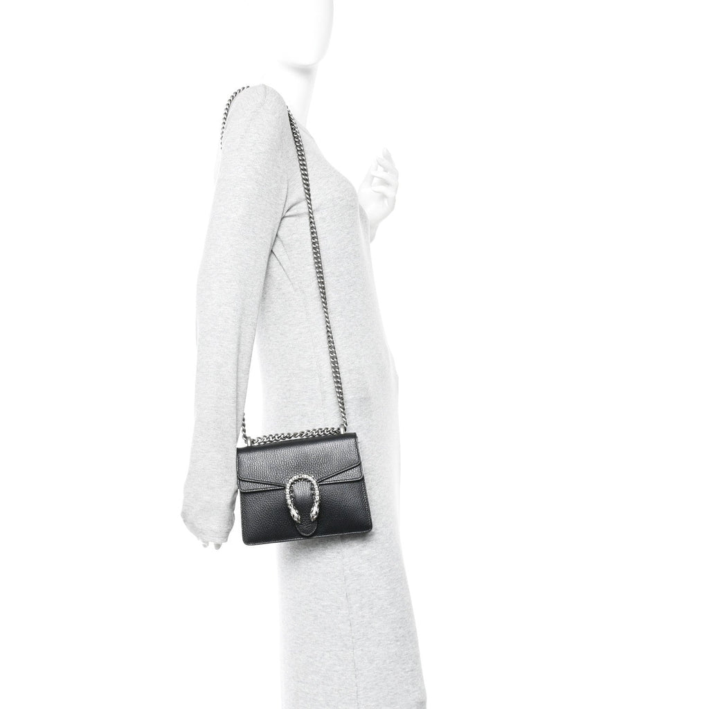 Calfskin Mini Dionysus Shoulder Bag Black