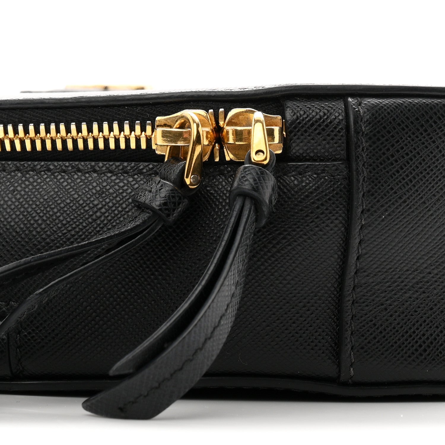 Saffiano Lux Odette Heart Crossbody Black