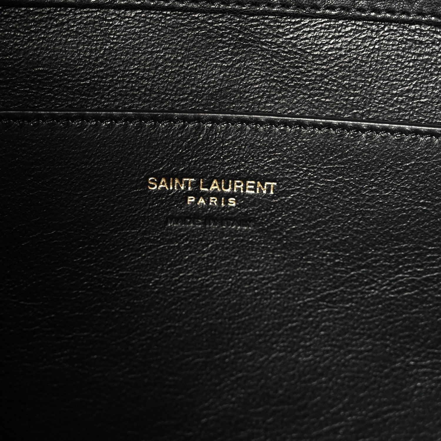 Grained Lambskin Cassandre Envelope Pouch Black