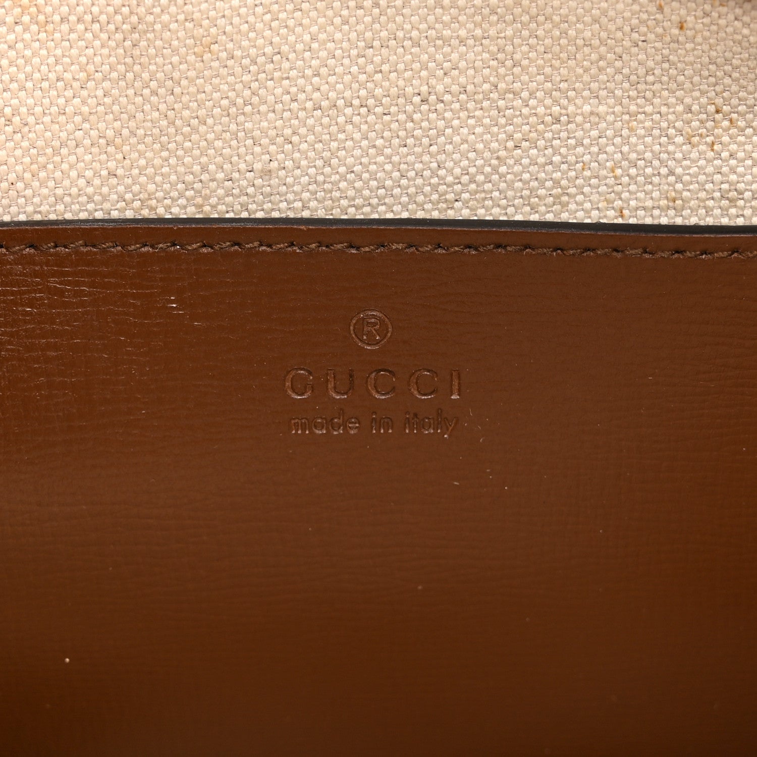 GG Supreme Monogram Azalea Calfskin Retro Interlocking G Flat Messenger Bag Beige Ebony Brown Sugar