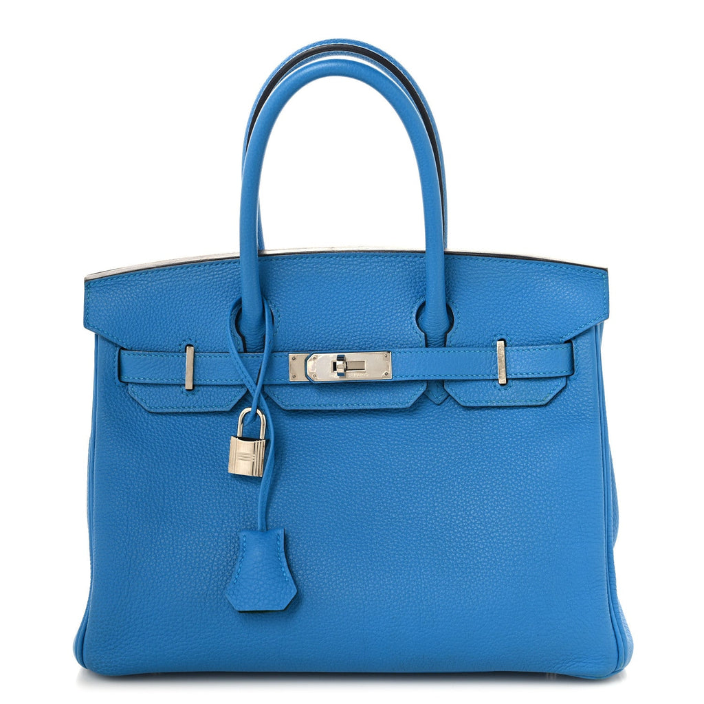 Togo Verso Birkin 30 Bleu Zanzibar Malachite