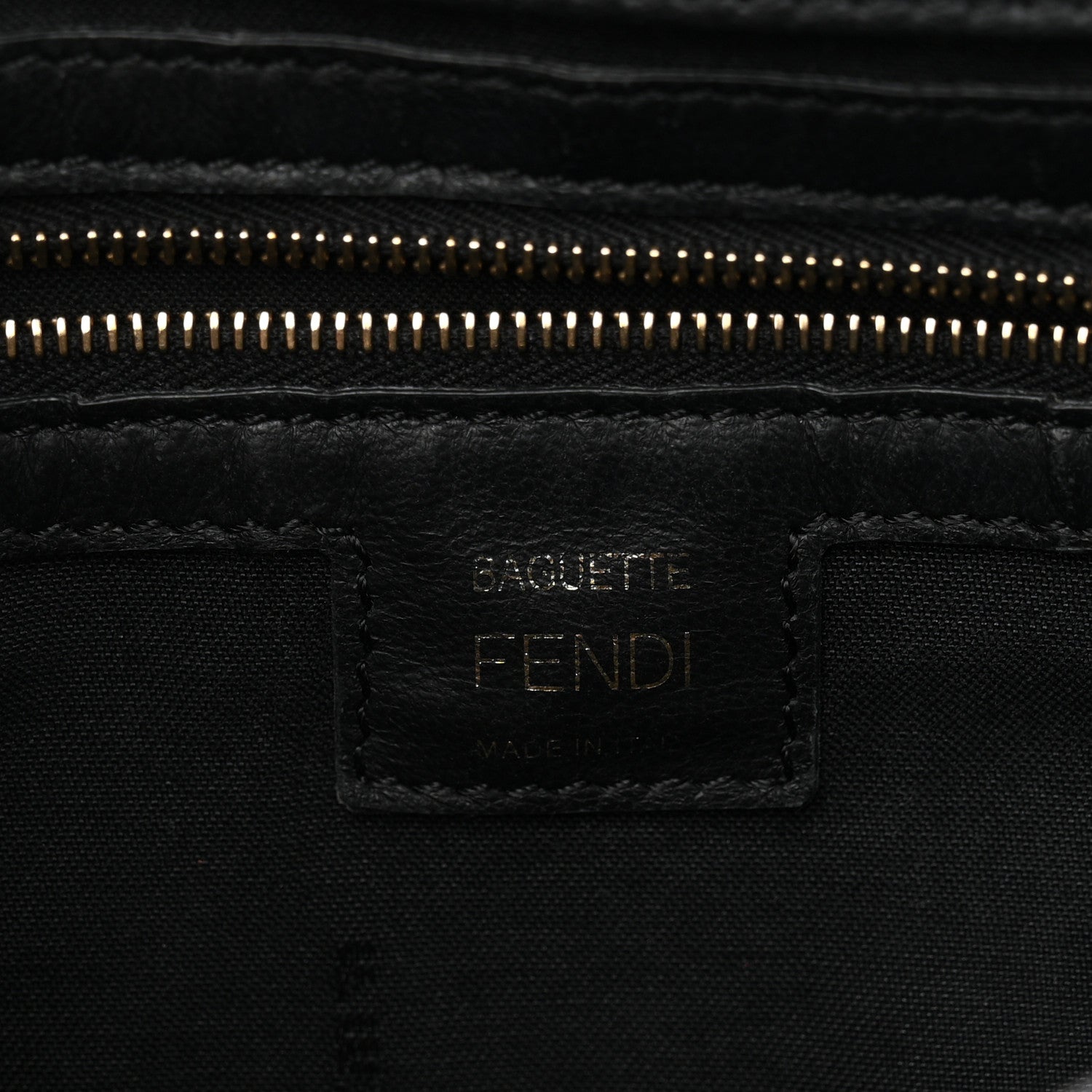 Nappa FF 1974 Embossed Baguette Black