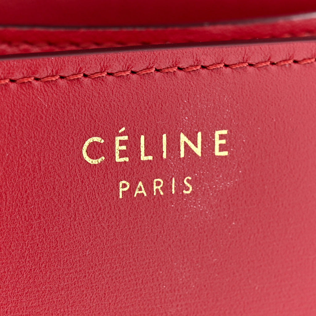 Box Calfskin Small Classic Box Flap Bag Red