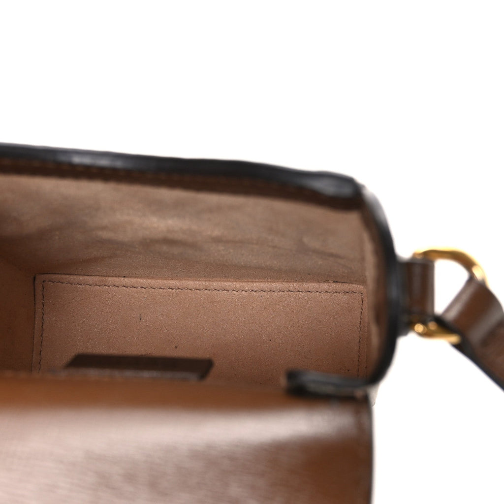 GG Supreme Monogram Mini Horsebit 1955 Crossbody Bag Beige Brown Sugar
