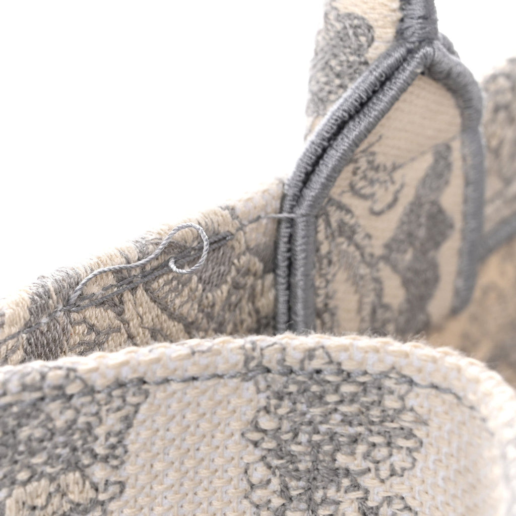 Canvas Embroidered Medium Dioriviera Toile De Jouy Book Tote Gray