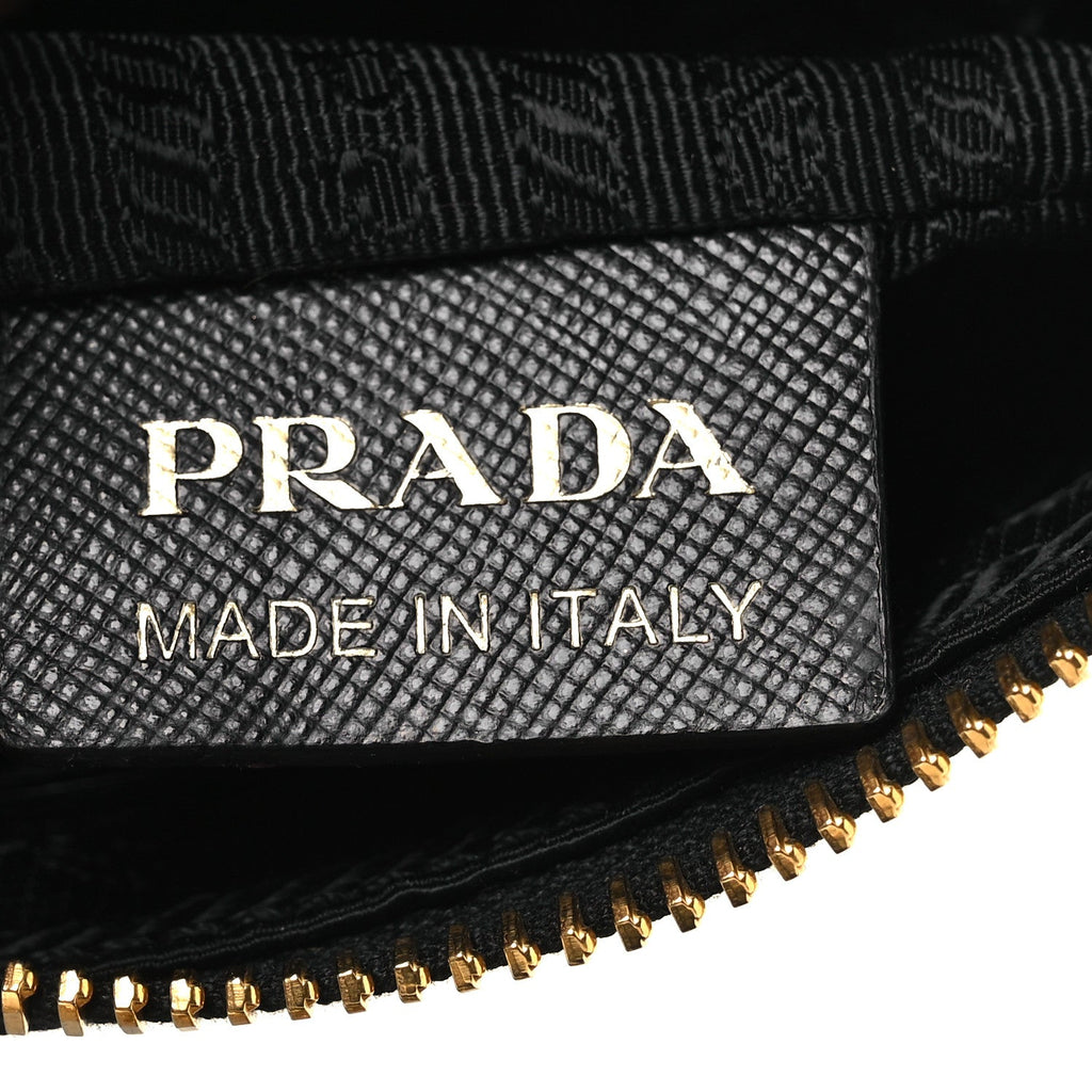 Tessuto Bandoliera Logo Shoulder Bag Gold Black