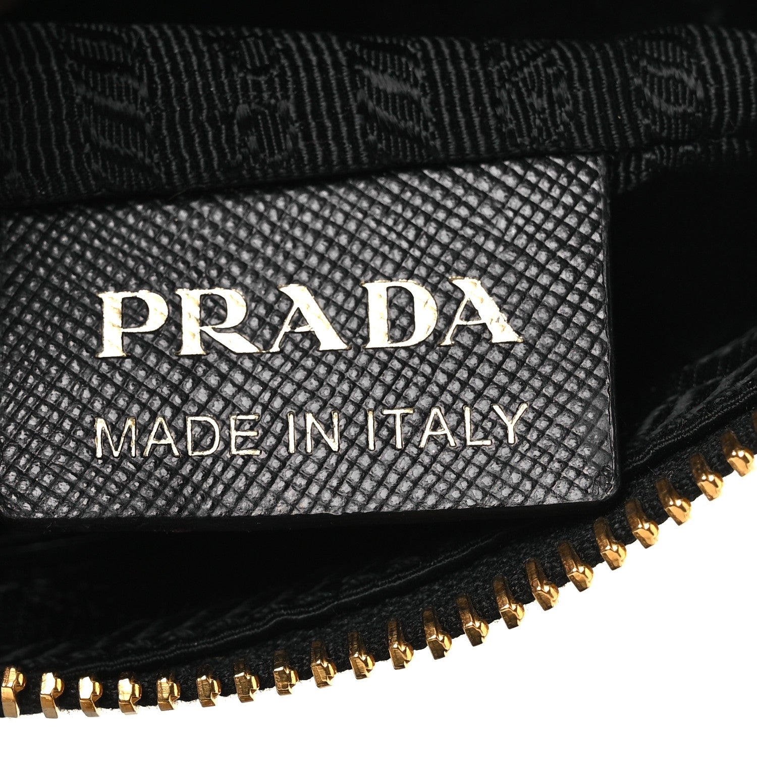 Tessuto Bandoliera Logo Shoulder Bag Gold Black