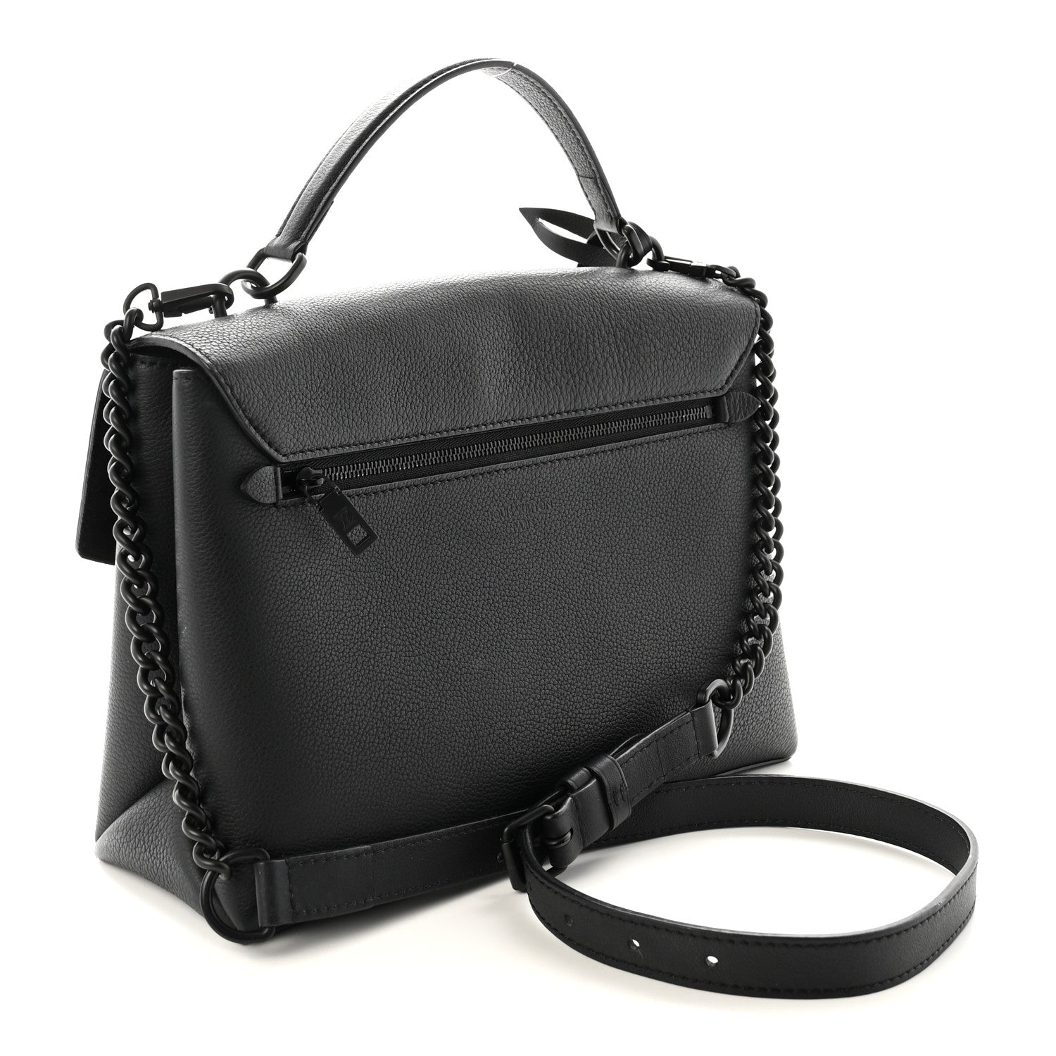 Soft Calfskin My Lockme Top Handle Black
