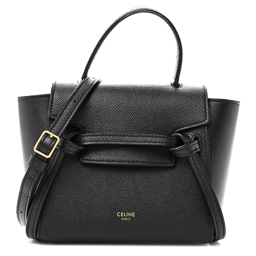 Grained Calfskin Pico Belt Bag Black