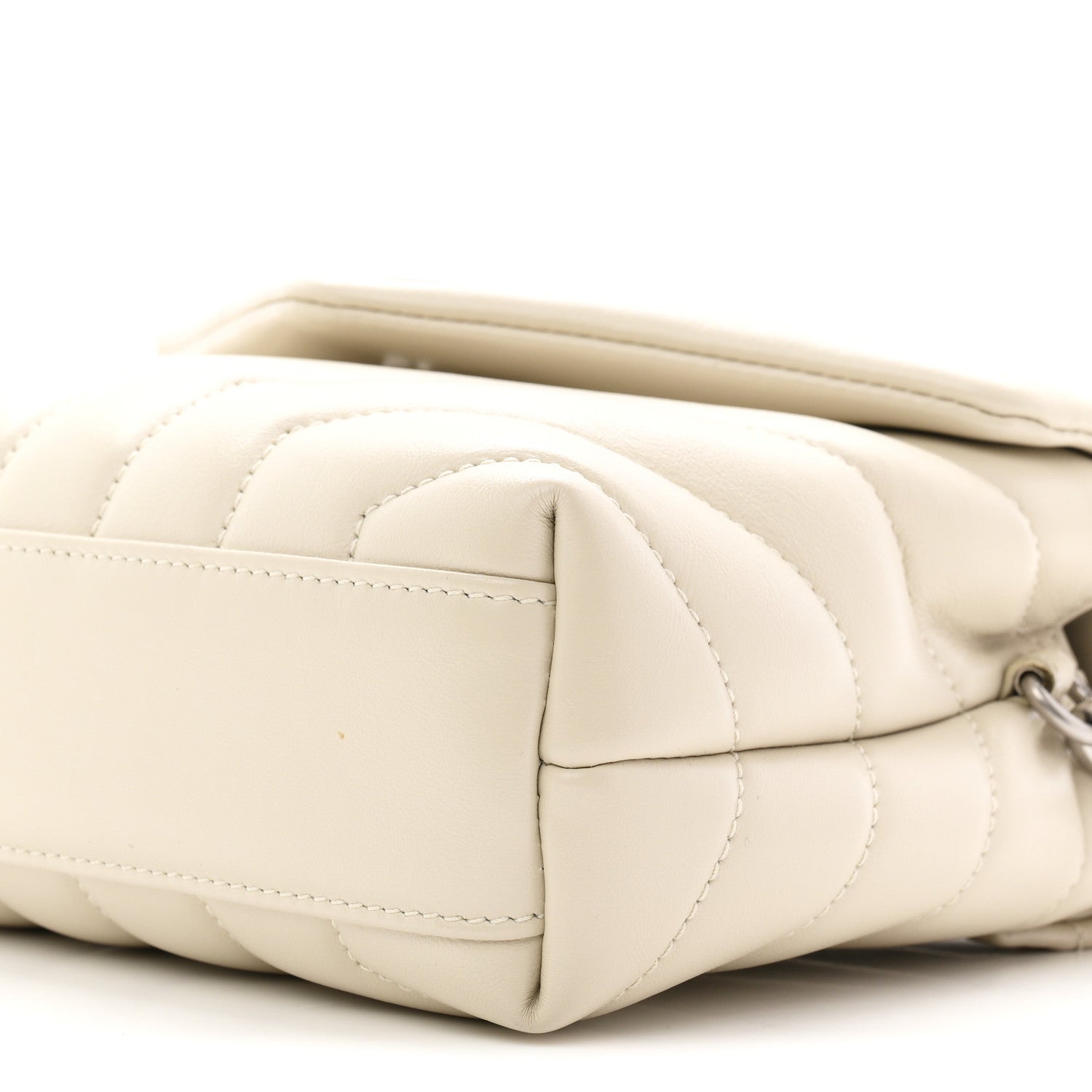 Calfskin Y Quilted Monogram Toy Loulou Satchel Ivory