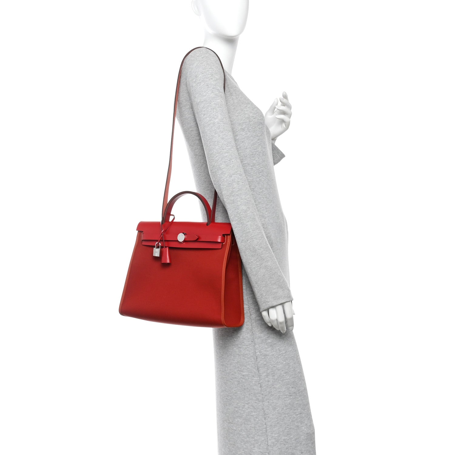 Toile Officier Vache Hunter Verso Herbag Zip 31 PM Rouge Venetian Rouge Piment Rose Extreme