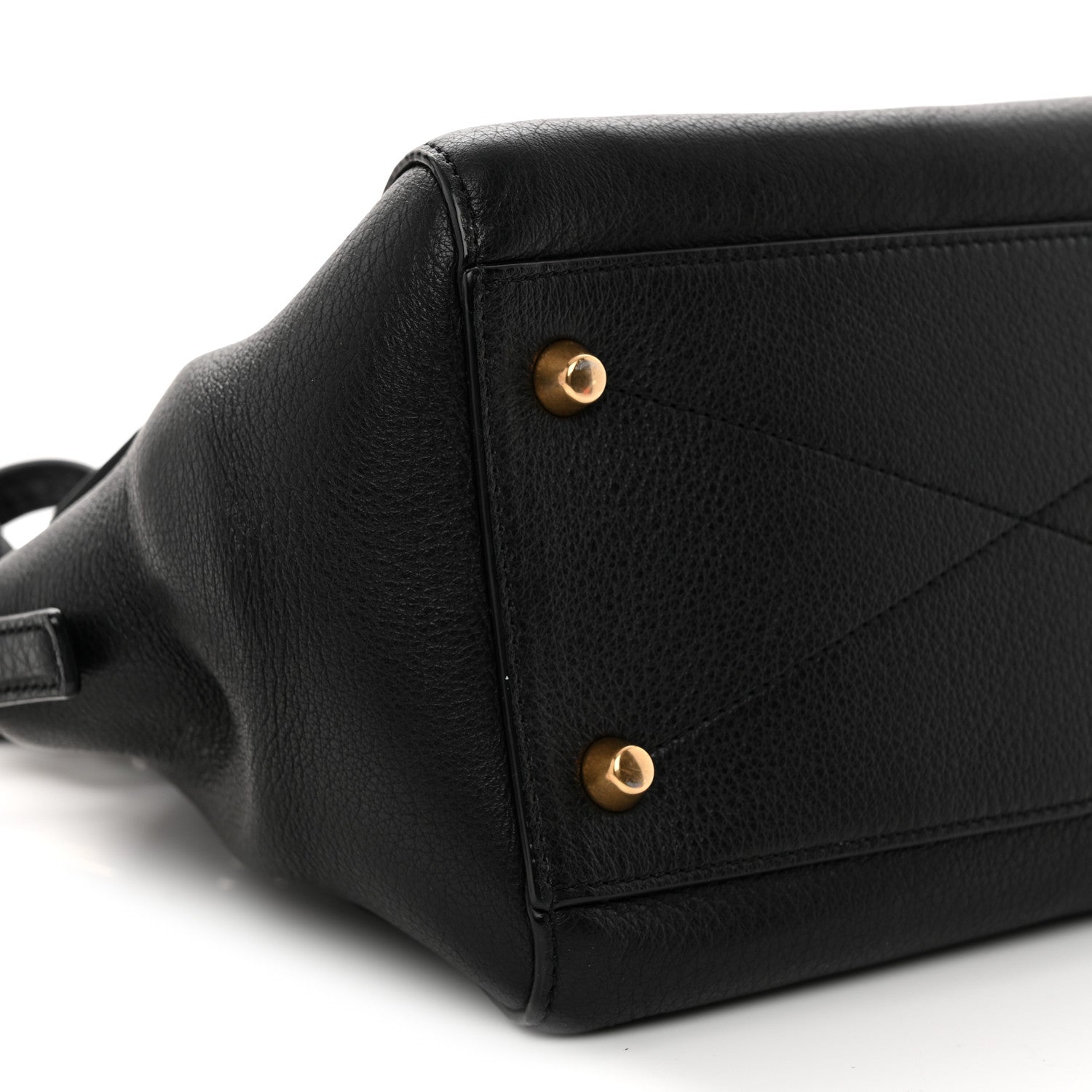 Textured Calfskin Mini Incognito Satchel Black