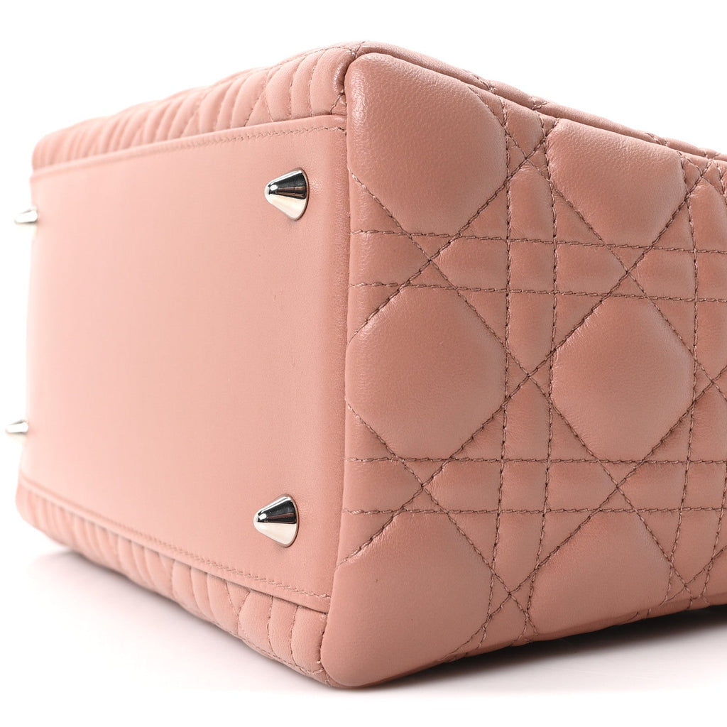 Lambskin Cannage Medium Lady Dior Bois de Rose