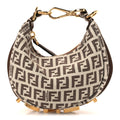 Fabric Jacquard FF 1974 Nano Fendigraphy Hobo Charm Beige