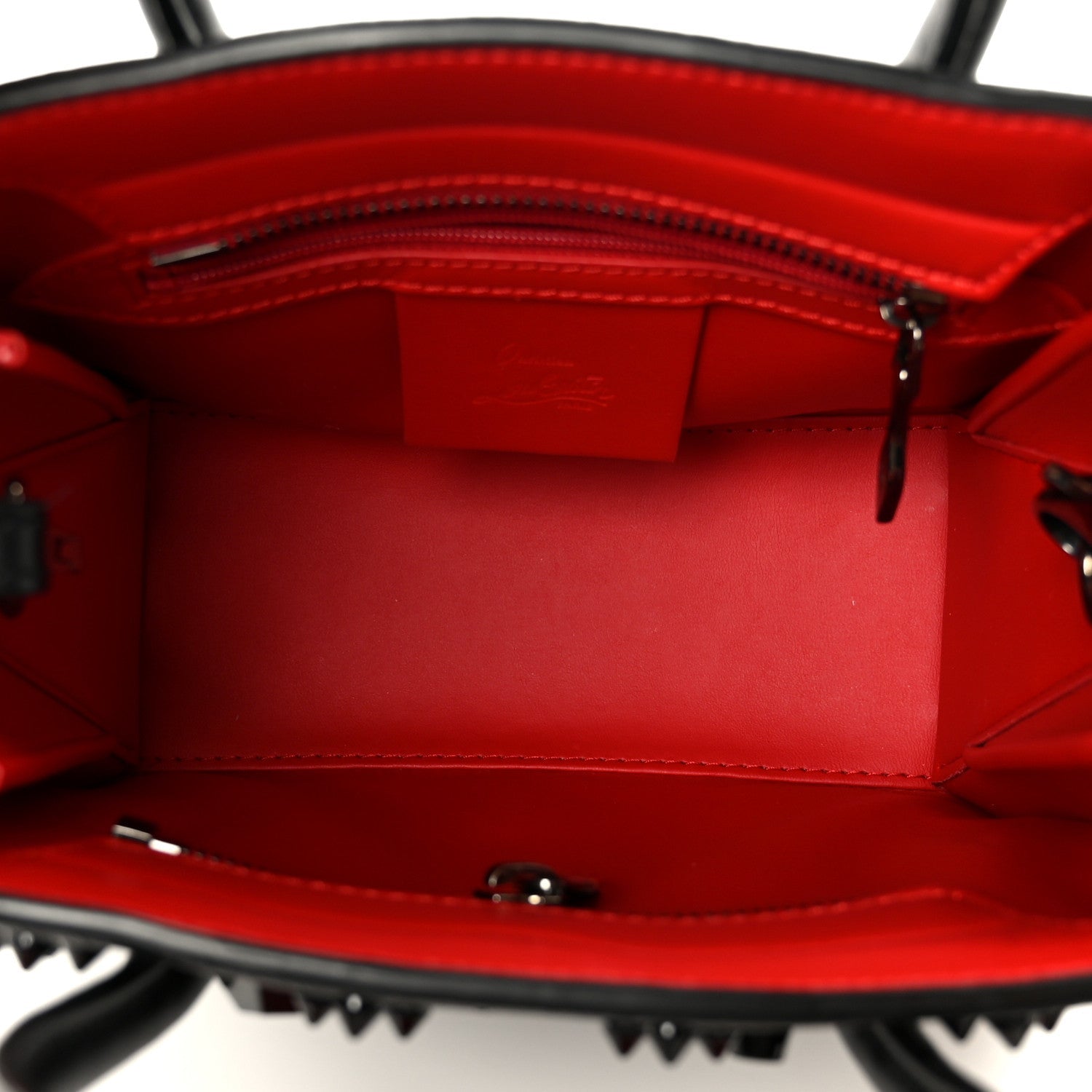 Calfskin Spikes Loubinthesky Mini Paloma Black