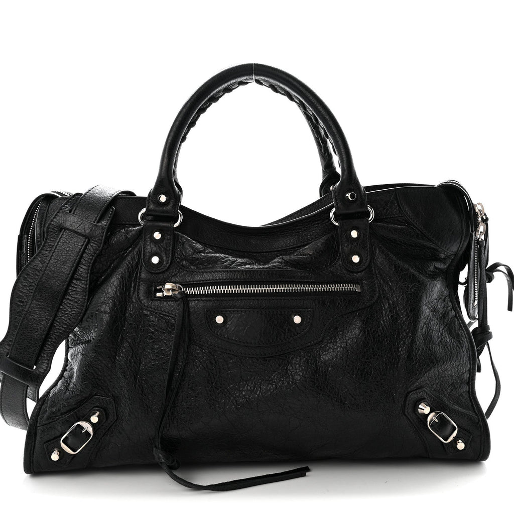 Agneau Classic Silver Hardware City Black